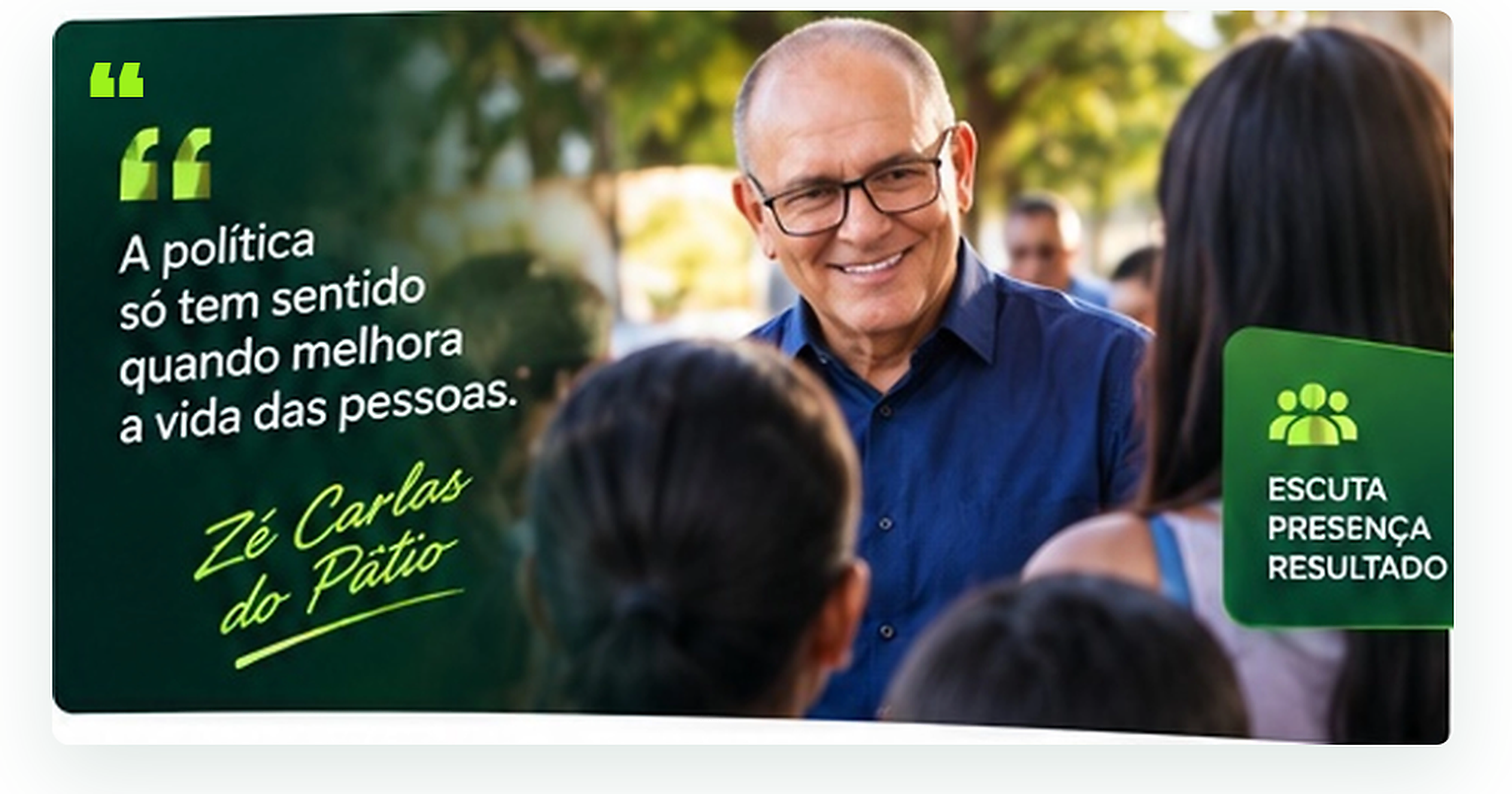 Zé Carlos conversando com moradores